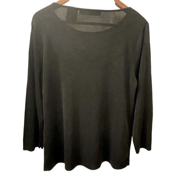 Lucia Burns Vintage Top Black w/ Christmas Tree w/Sequins Beads Women’s Size XL - Picture 2 of 7